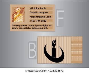 Corrugated name card