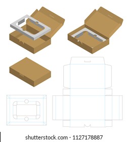 Corrugated Package Box Die Cut With 3d Mock Up