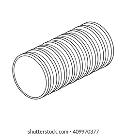 corrugated pipe for electrical installations