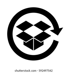 Corrugated recycles symbol, vector illustration.