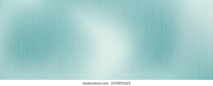 Corrugated, reeded, fluted glass vector texture. Ribbed plastic gradient background