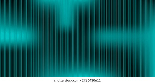 Efecto acanalado corrugado sobre fondo abstracto de gradiente fluyente azul turquesa. Ilustración vectorial
