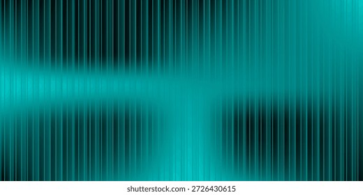 Efecto acanalado corrugado sobre fondo abstracto de gradiente fluyente azul turquesa. Ilustración vectorial