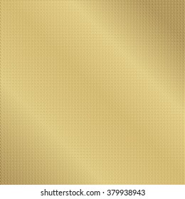 Corrugated (ribbed) metal texture. Gold knitted sweater pattern. Abstract background. Vector illustration