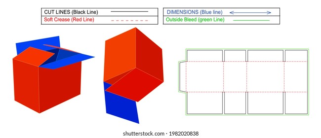 Corrugated shipping box, FEFCO Standard 203, FEFCO Standard box 203, dieline tamplate and 3d box