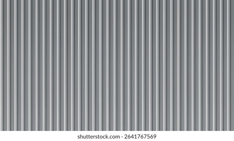 Corrugated steel panel with metal silver texture and zinc iron sheet. Roof container and white wall plate with tiled aluminum pattern. Vertical siding design with ribbed surface and frosted glass.