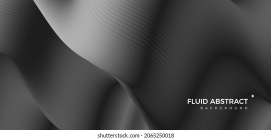 Corrugated trend of high-grade black and white mixed fluid gradient abstract background