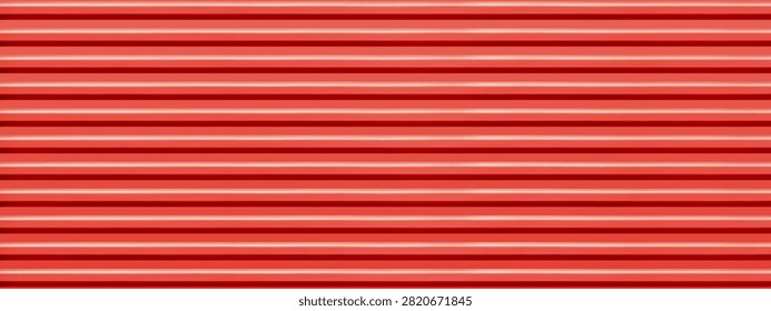 Corrugated wall panel and texture container pattern with sheet background metal. Roof ceiling slat and warehouse abstract vertical with siding tin 3d. Line texture container and house.