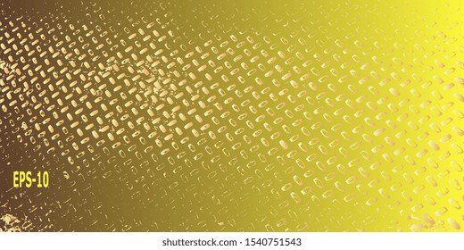 Corrugated yellow surface. Retro background. Abstract background. Background with grunge texture. Designer decorative cover. Abstractionism. Design background. Abstract graphics. Vector illustration