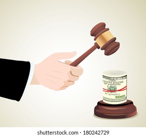 corrupt court gavel 