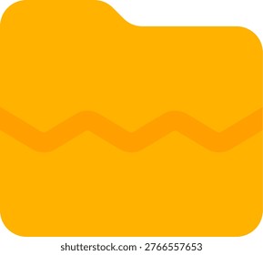 Corrupt folder vector icon in modern style, damaged directory and file error notification illustration. Flat Icon