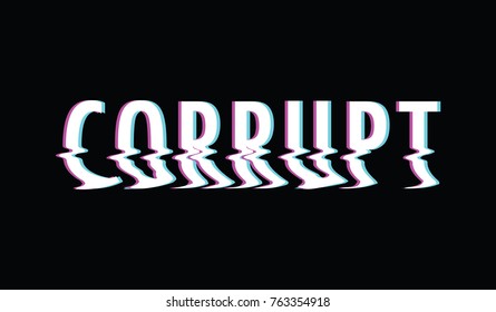 Corrupt Glitch Text Stock Vector (Royalty Free) 763354918 | Shutterstock