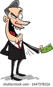 Corrupt politician buying a vote