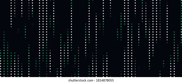 Corrupted code. Vector halftone texture. Cybernetic futuristic background. Big data visualization. Computer virus.