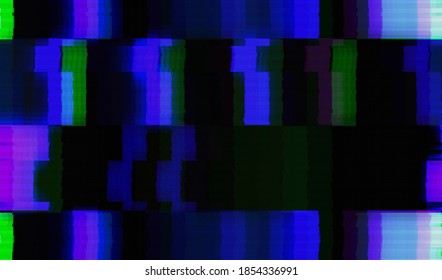 Corrupted digital video broadcast. Abstract background pixel glitch texture. Vector illustration.