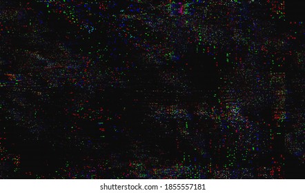 Corrupted digital video broadcast. Abstract background pixel glitch texture. Vector illustration.