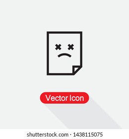 Corrupted File Document Icon Vector Illustration Eps10