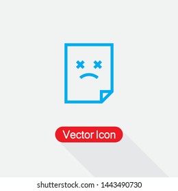 Corrupted File Document Icon Vector Illustration Eps10