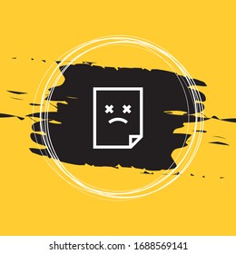 Corrupted File Document Icon Vector Illustration Eps10