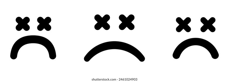 Corrupted file icon. Failed document with error vector