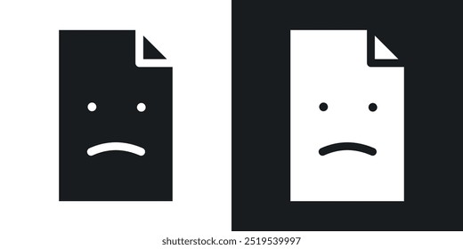 Corrupted file icon icons in black and white filled style