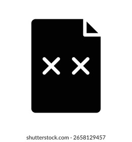 Icono de archivo dañado logotipo conjunto de Vector de esquema