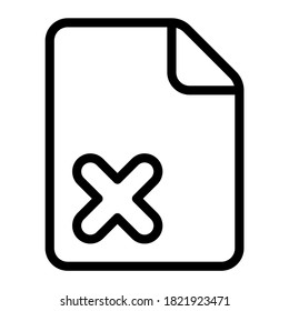 beschädigtes Dateisymbol mit Rahmenstil. Geeignet für Website-Design, Logo, App, i, etc.