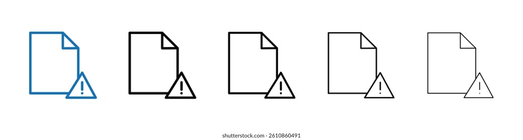 Corrupted file icon Outline vector logo for web ui