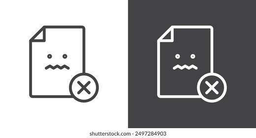 Corrupted file icon vector logo set collection for web app ui