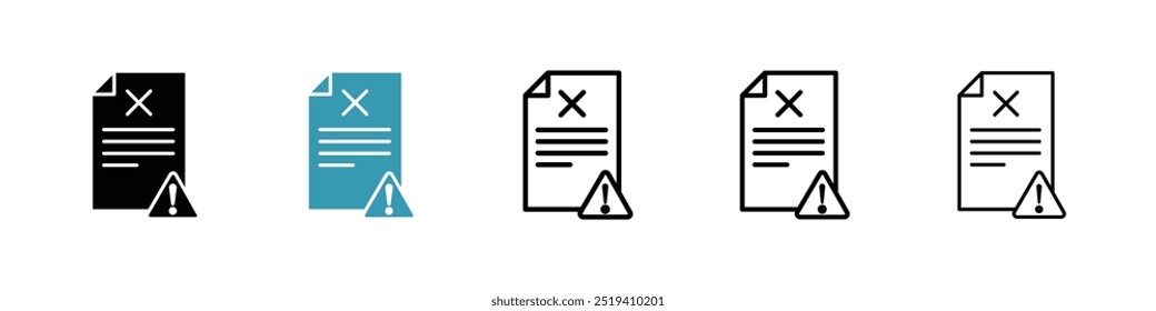 Corrupted file icon vector icon set. EPS 10