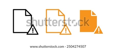 Corrupted file icon web design in vector