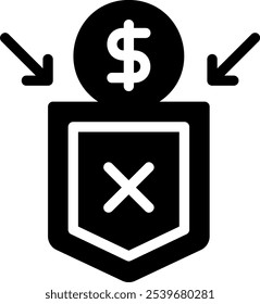 Vector de ilustración de icono de glifo de corrupción
