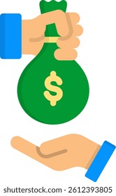 Corruption Icon Flat Vector Illustration