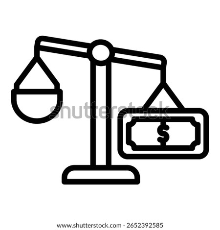 Corruption icon line style for various design purpose