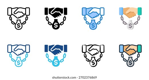 Korruptionssymbolsatz für mehrere Stilkollektionen 
