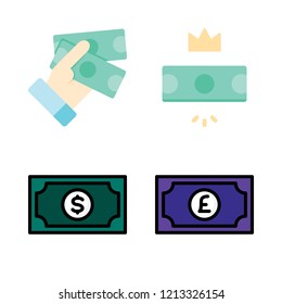 corruption icon set. vector set about money icons set.