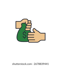 corruption icon. corruption Symbol sign for mobile concept and web design. Vector icon, Logo illustration, Vector graphics