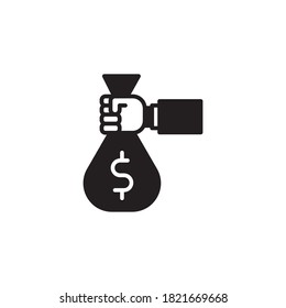 corruption icon vector glyph style design. isolated on white background