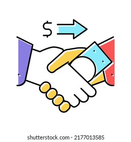 corruption law dictionary color icon vector. corruption law dictionary sign. isolated symbol illustration