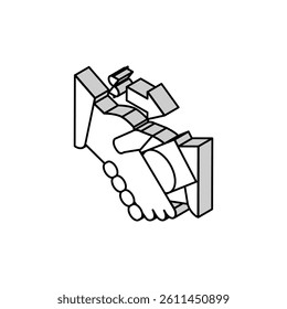 corruption law dictionary isometric icon vector. corruption law dictionary sign. isolated symbol illustration