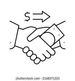 corruption law dictionary line icon vector. corruption law dictionary sign. isolated contour symbol black illustration