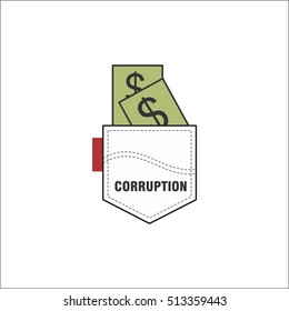 Corruption. Money in the pocket