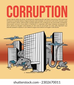 Corruption Poster Design. The corruptor is symbolized by a mouse.