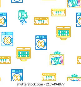 Corruption Problem Vector Seamless Pattern Color Line Illustration