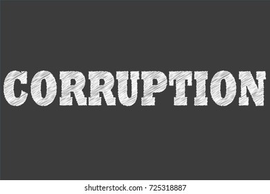 CORRUPTION TEXT GRAPHIC