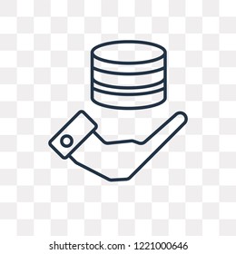 Corruption vector outline icon isolated on transparent background, high quality linear Corruption transparency concept can be used web and mobile
