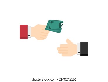 corruption ways with illegal cash action vector isolated on white background ep02