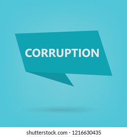 corruption word on a sticker- vector illustration