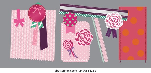 corsage ribbon cute design fashion heart holiday