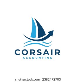 Corsair Accounting Marketing creative logo design for financial and business brands uses